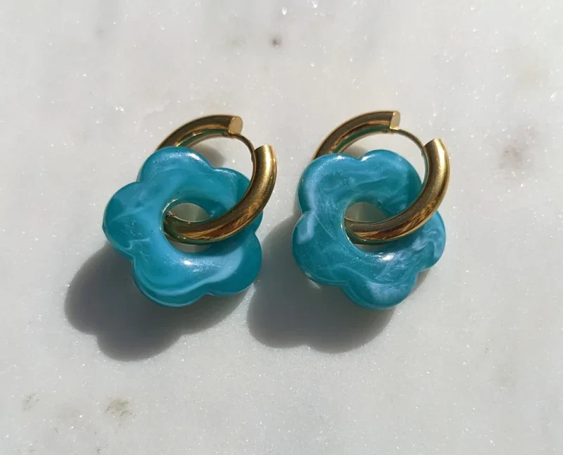 Boucles d'oreilles en forme de fleurs - Suzanne - Image 11