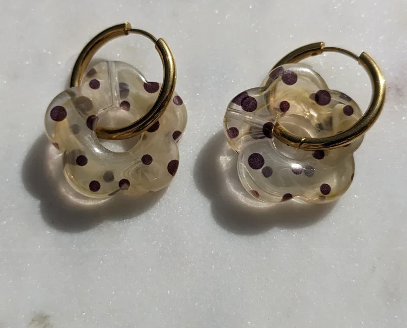 Boucles d'oreilles en forme de fleurs - Suzanne - Image 12