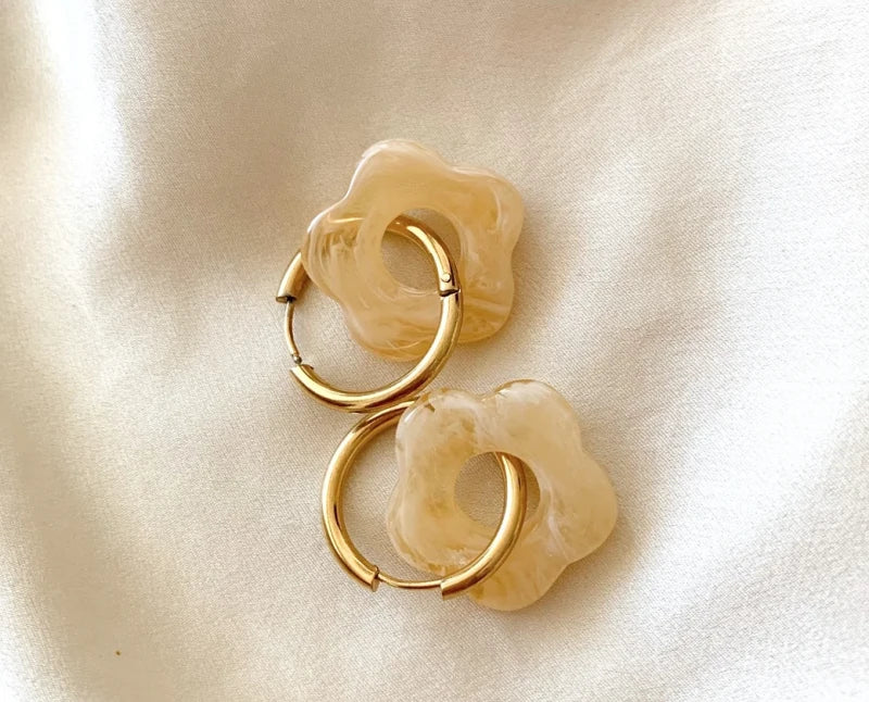 Boucles d'oreilles en forme de fleurs - Suzanne - Image 13
