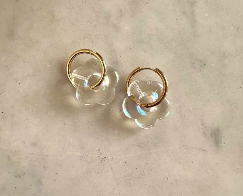 Boucles d'oreilles en forme de fleurs - Suzanne - Image 14