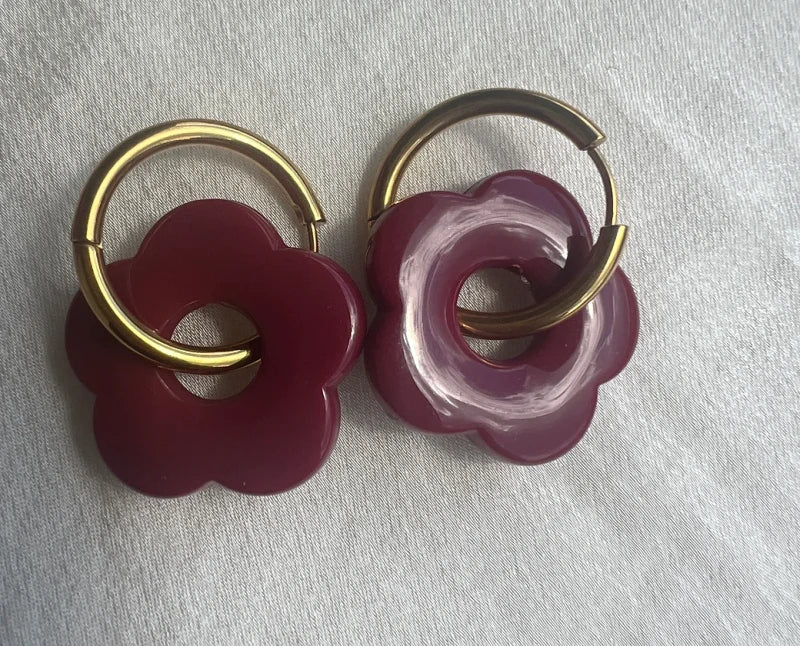 Boucles d'oreilles en forme de fleurs - Suzanne - Image 16