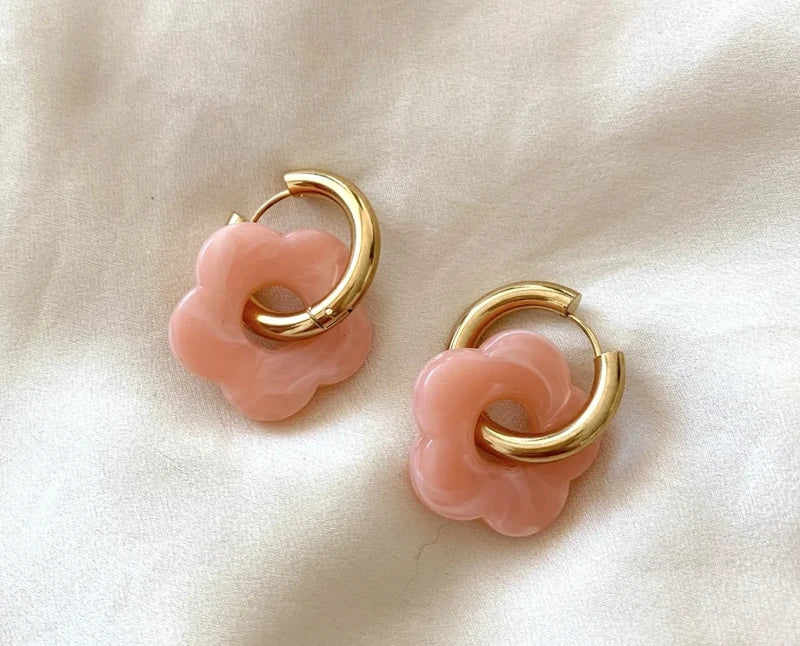 Boucles d'oreilles en forme de fleurs - Suzanne - Image 6