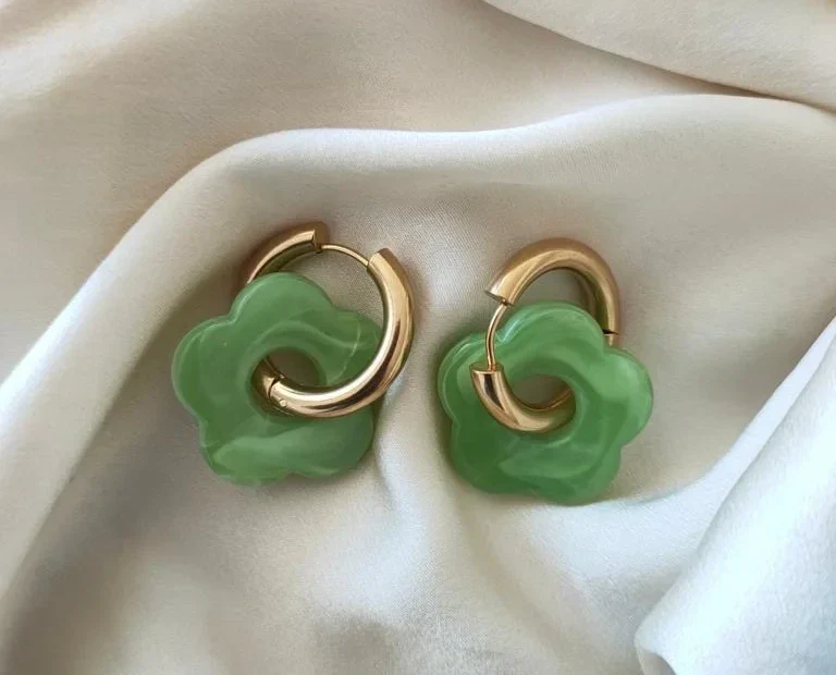 Boucles d'oreilles en forme de fleurs - Suzanne - Image 7