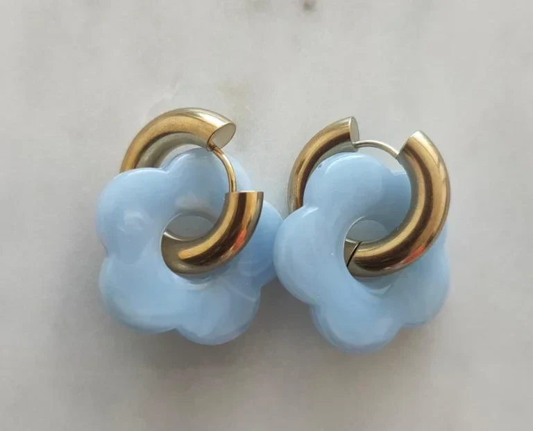 Boucles d'oreilles en forme de fleurs - Suzanne - Image 8