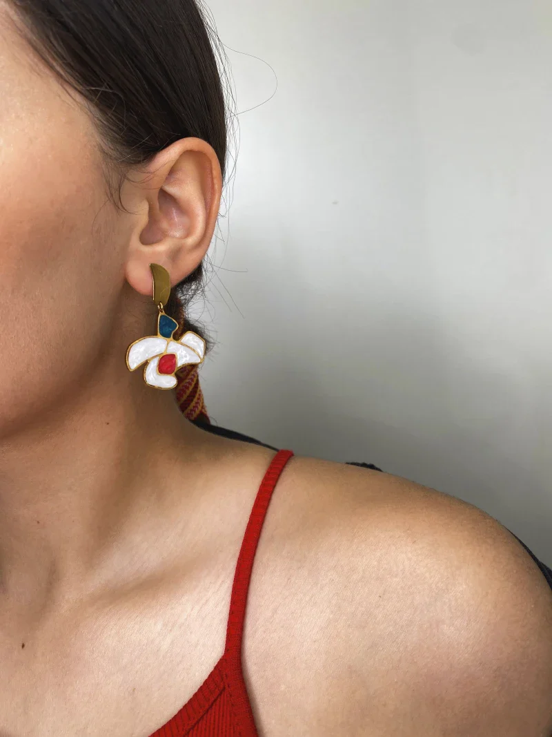 Boucles d'oreilles - Fleurs voltigeuses - Image 4