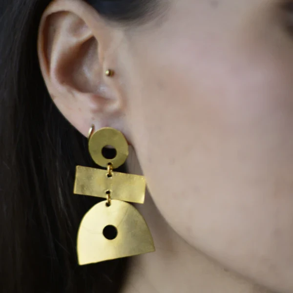 Boucles d'oreilles asymétriques Géométrie - Image 2