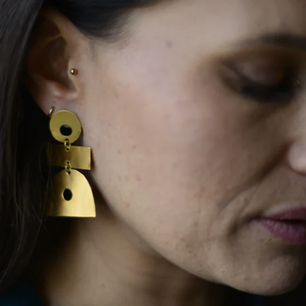 Boucles d'oreilles asymétriques Géométrie - Image 3