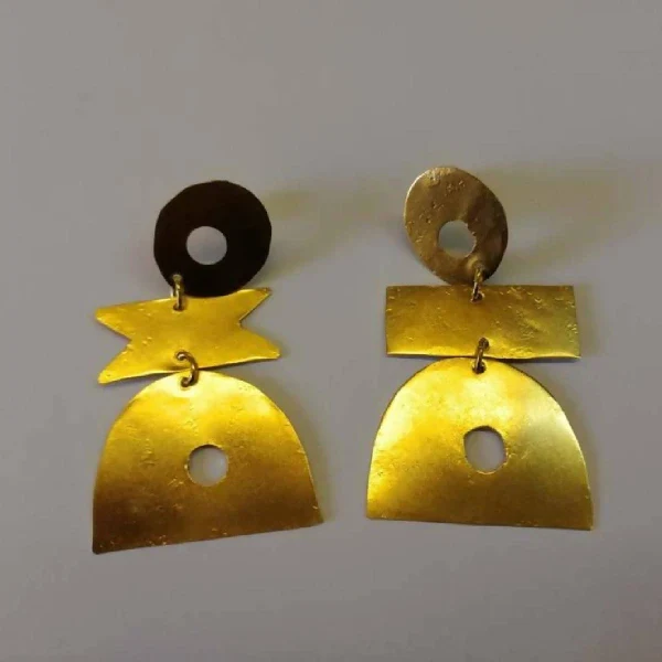 Boucles d'oreilles asymétriques Géométrie - Image 4