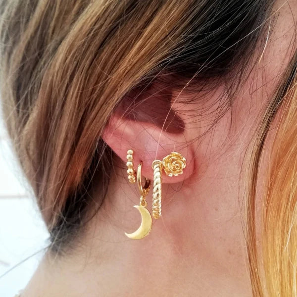 Boucles d'oreilles minis créoles or - Les Parfaites - Image 2