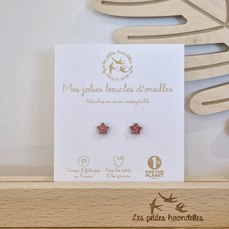 Boucles d'oreilles pailletées - Etoiles - Image 4