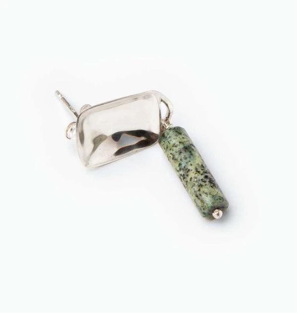 Boucles d'oreilles pendantes en argent avec perles - Hey - Image 2