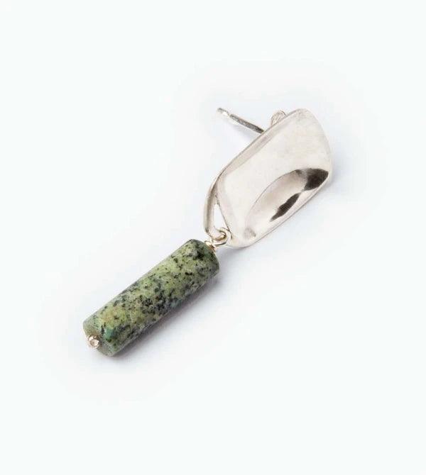 Boucles d'oreilles pendantes en argent avec perles - Hey - Image 3