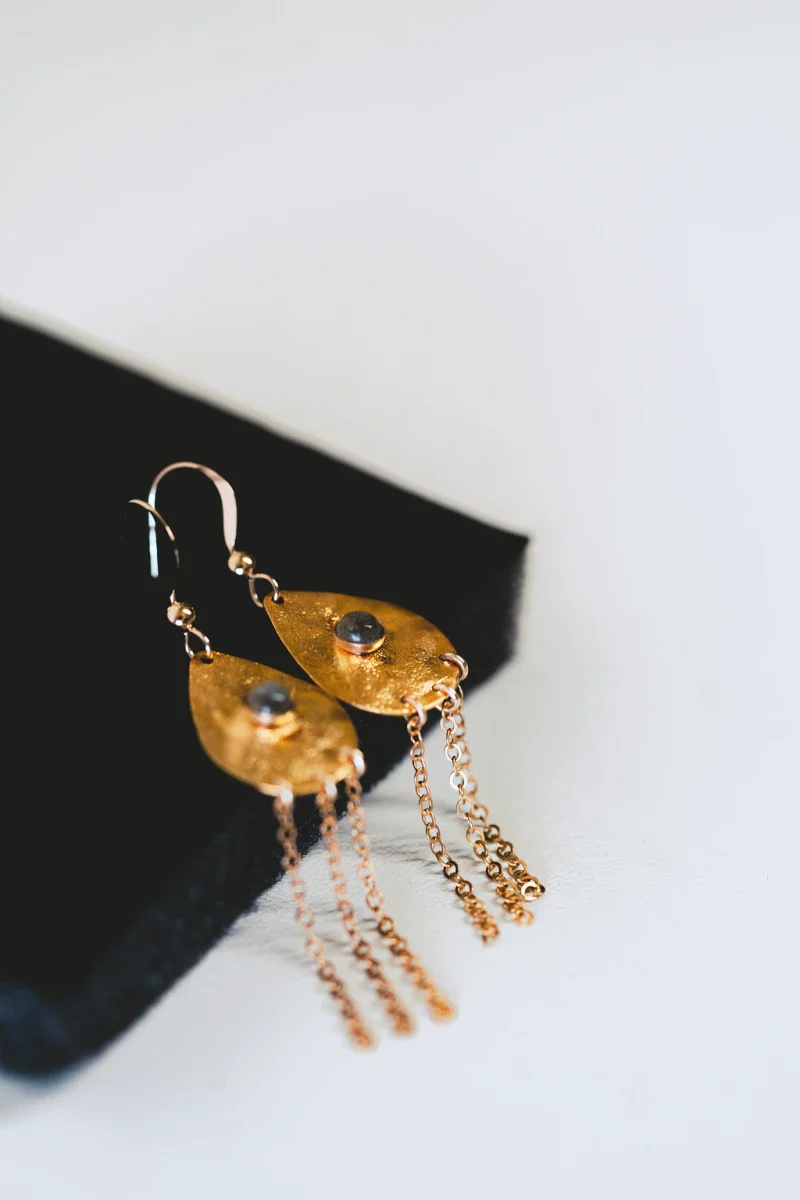 Boucles d'oreilles pendantes orient - Image 2
