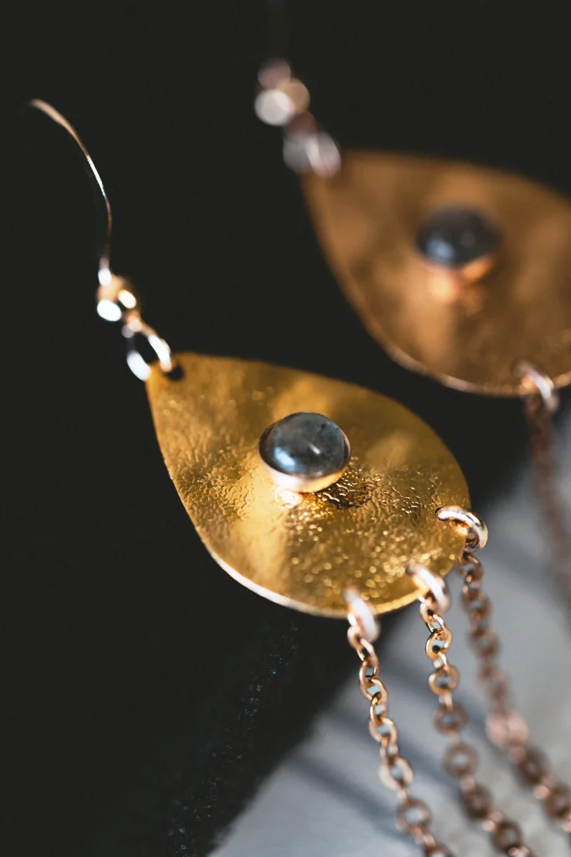 Boucles d'oreilles pendantes orient - Image 3