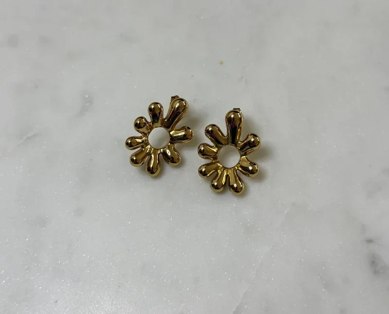 Boucles d'oreilles soleil doré - Fantine - Image 2