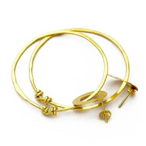 Boucles d'oreilles rondes argenté ou doré - Why not - Image 3