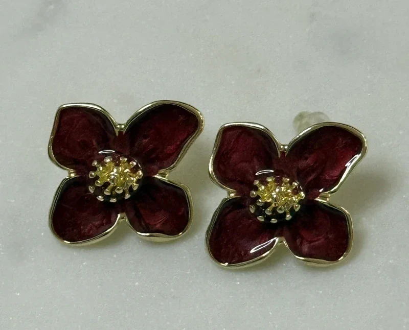 Boucles d'oreilles fleur-  Lysandra - Image 4