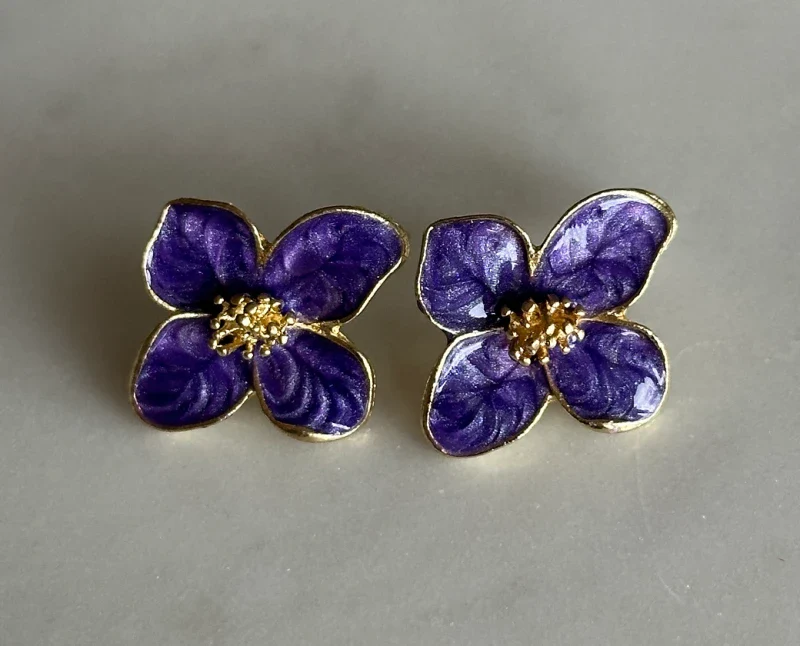 Boucles d'oreilles fleur-  Lysandra - Image 5