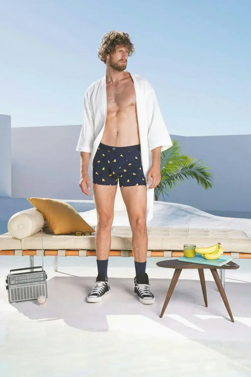 Boxer bleu marine à motifs banane - Image 7
