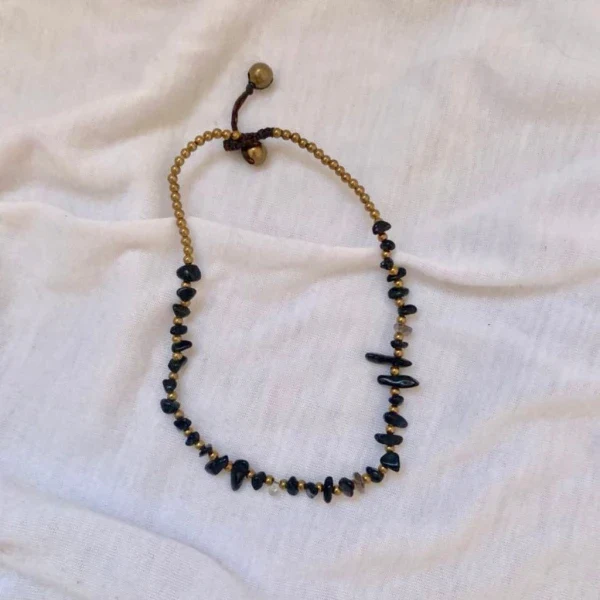 Bracelet cheville avec pierres naturelles - Juju - Image 3