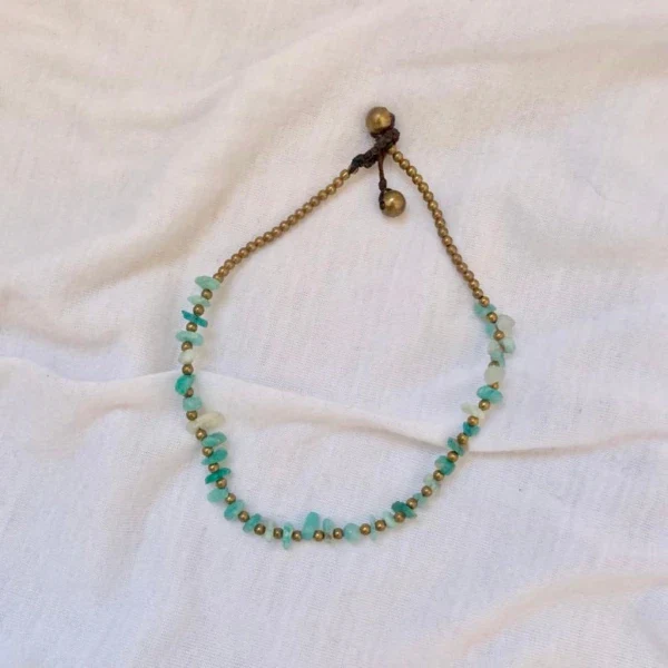 Bracelet cheville avec pierres naturelles - Juju - Image 8