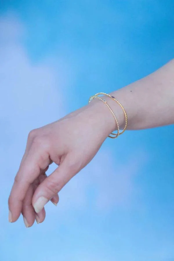 Bracelet doré avec Iolite - DooBop - Image 3