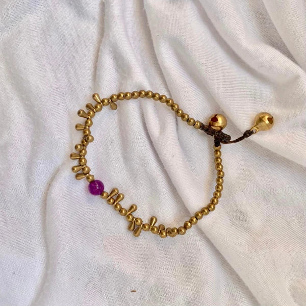 Bracelet doré en pierres Clarky Agate rouge - Image 10