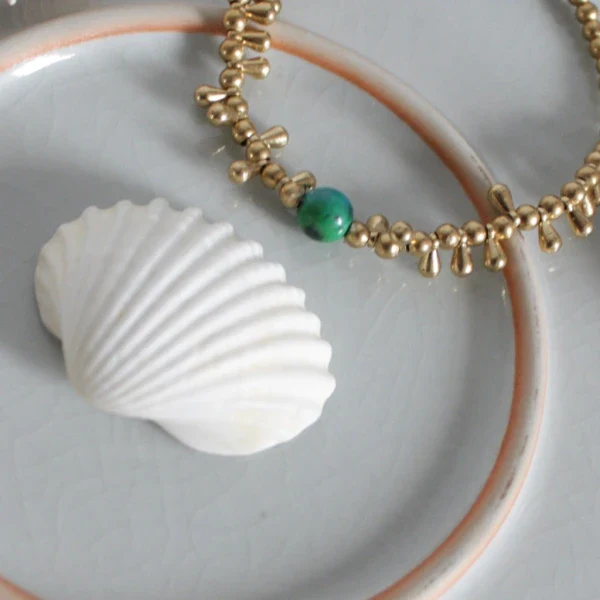 Bracelet doré en pierres Clarky Agate rouge - Image 8