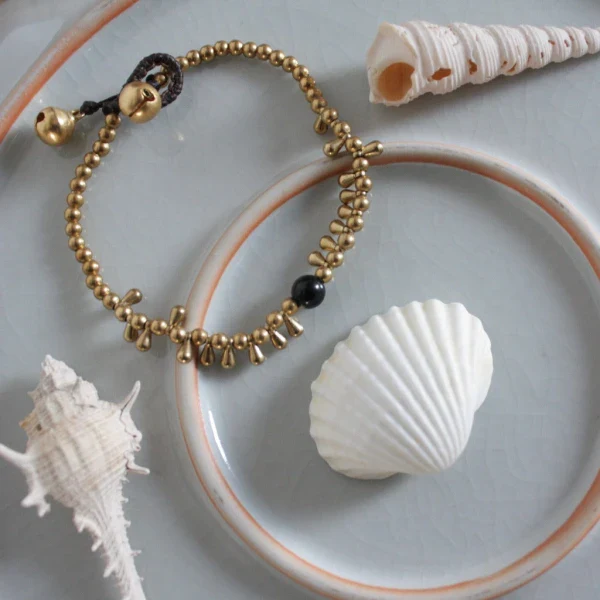Bracelet doré en pierres Clarky Agate rouge - Image 9