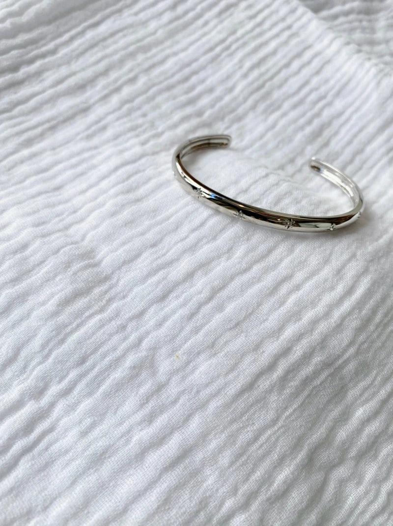 Bracelet doré ou argenté en jonc - Stardust - Image 4