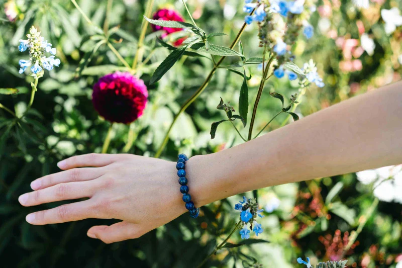 Bracelet  en Lapis-Lazuli - Chakra du 3ème Oeil - Image 3