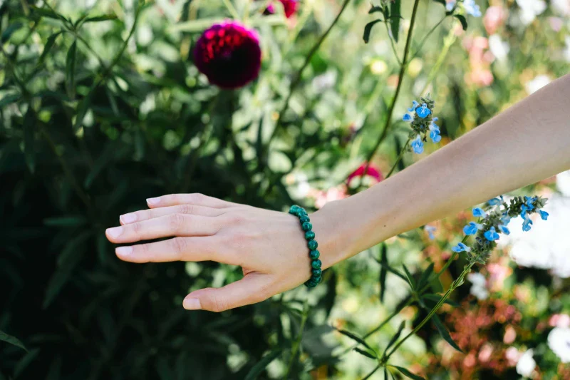 Bracelet en Malachite - Chakra du Coeur - Image 5