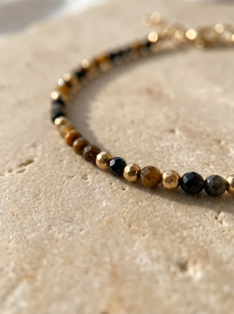 Bracelet en œil de tigre - Tiny stones Strength - Image 7