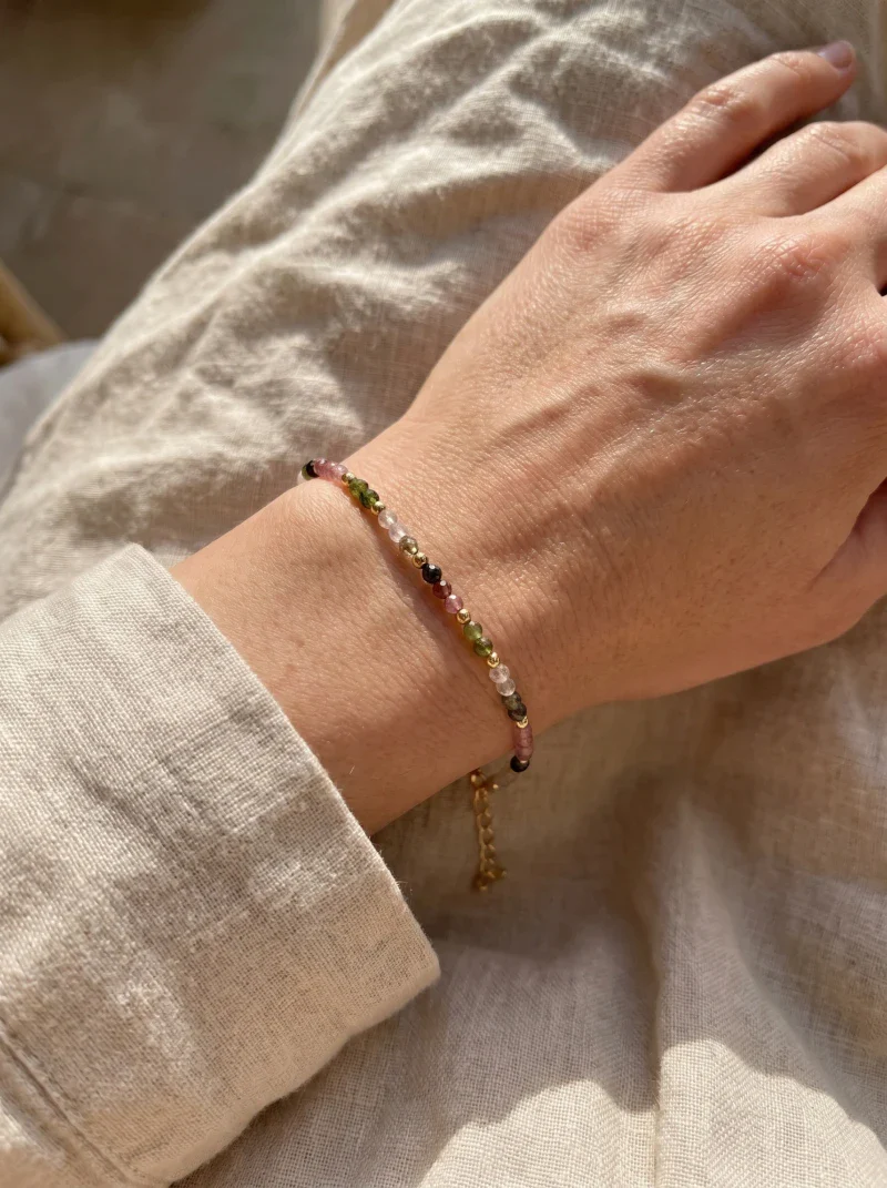Bracelet en tourmaline - Tiny stones Good Vibes - Image 6