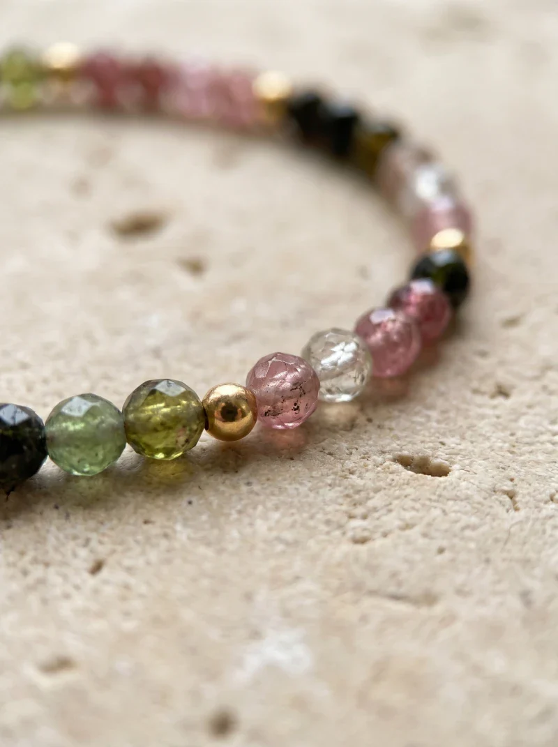 Bracelet en tourmaline - Tiny stones Good Vibes - Image 7