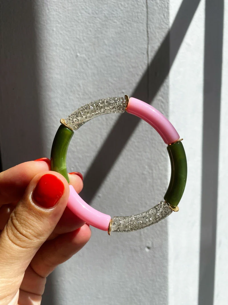 Bracelet Jonc Coloré mini "I'm walking on sunshine" - Image 2