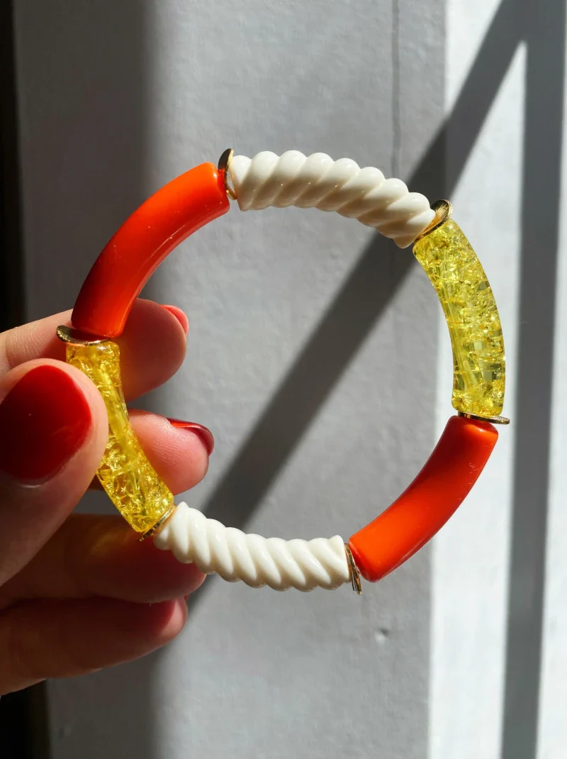 Bracelet Jonc Coloré mini "I'm walking on sunshine" - Image 3