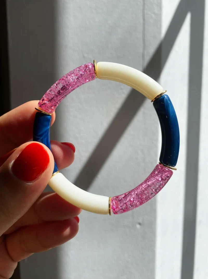 Bracelet Jonc Coloré mini "I'm walking on sunshine" - Image 4