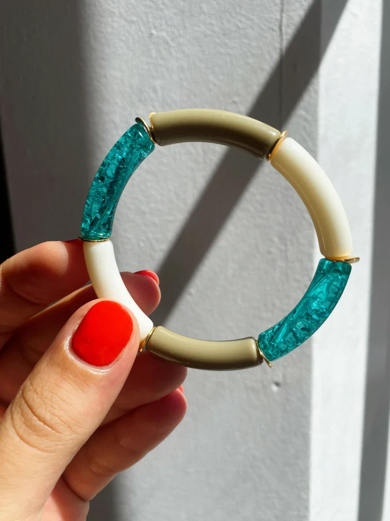 Bracelet Jonc Coloré mini "I'm walking on sunshine" - Image 6