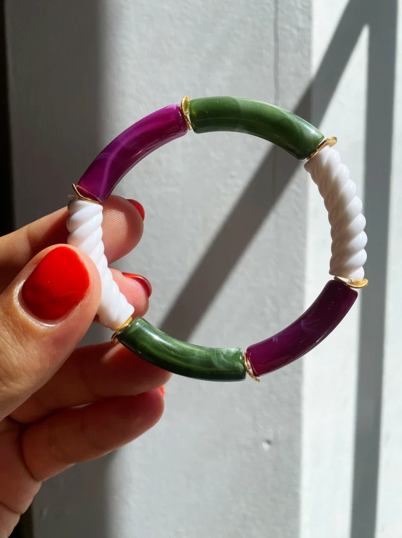 Bracelet Jonc Coloré mini "I'm walking on sunshine" - Image 7
