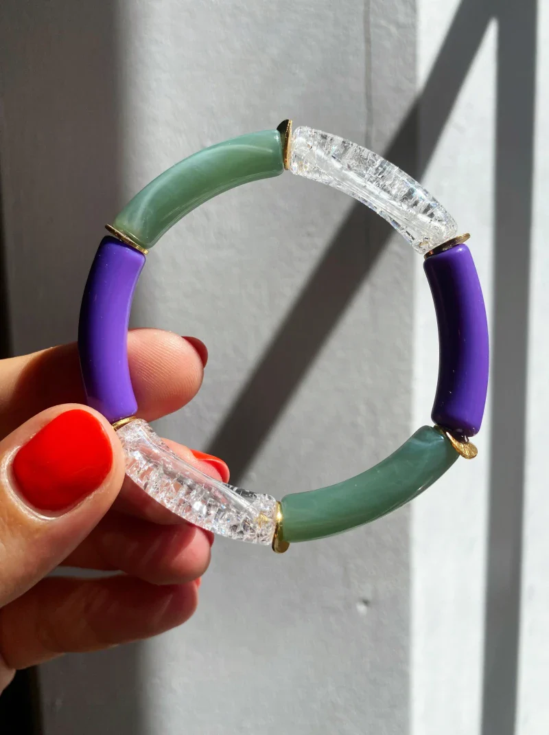 Bracelet Jonc Coloré mini "I'm walking on sunshine" - Image 8