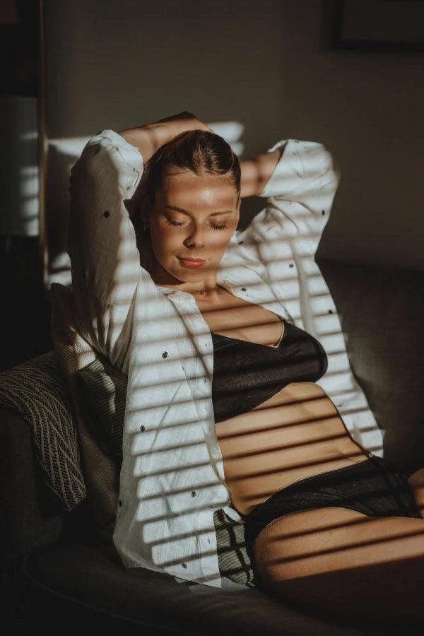 Soutien-gorge en lin bio noir ou blanc - "La Soutenue" - Image 12