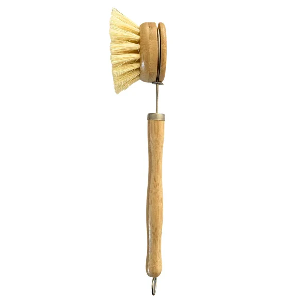 Brosse à vaisselle en bambou réutilisable avec tête interchangeable - Image 3