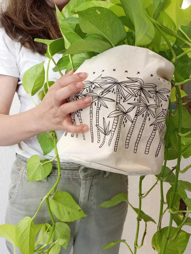 Cache-pot en toile brute imperméable - Palms - Image 3