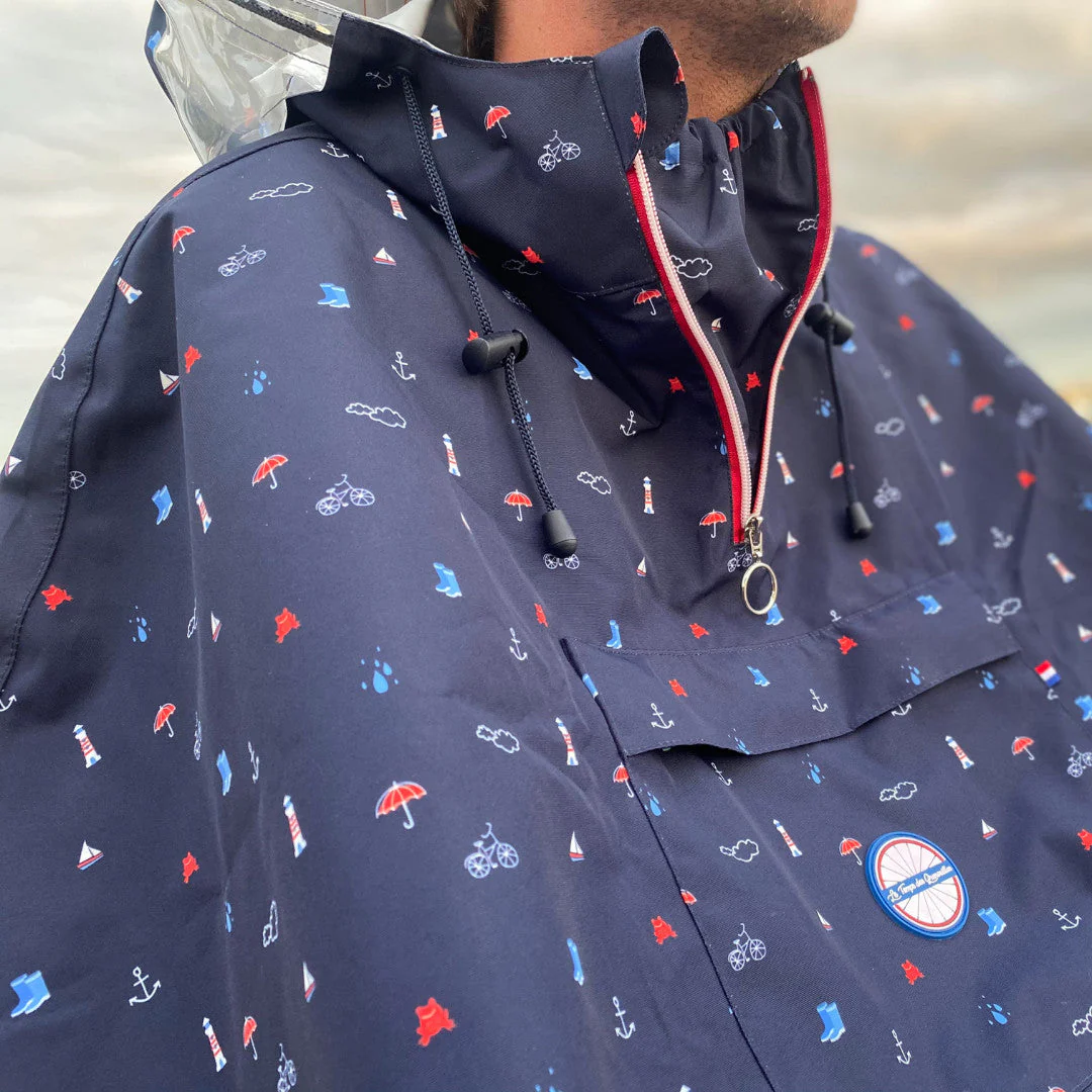 Cape de pluie vélo mixte pour cycliste 100% recyclé - Cap' Bonne Espérance - Image 5