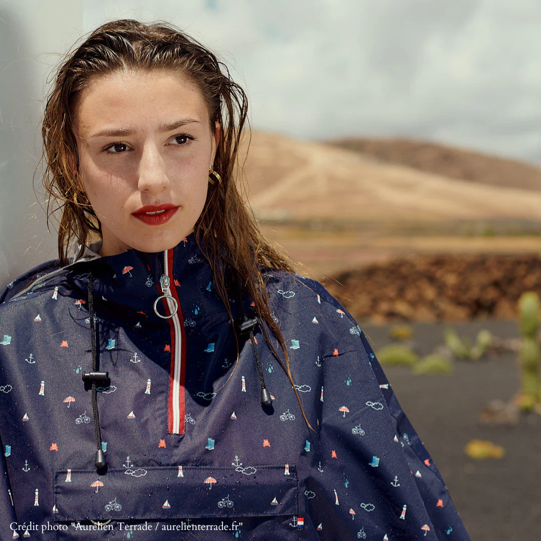 Cape de pluie vélo mixte pour cycliste 100% recyclé - Cap' Bonne Espérance - Image 7