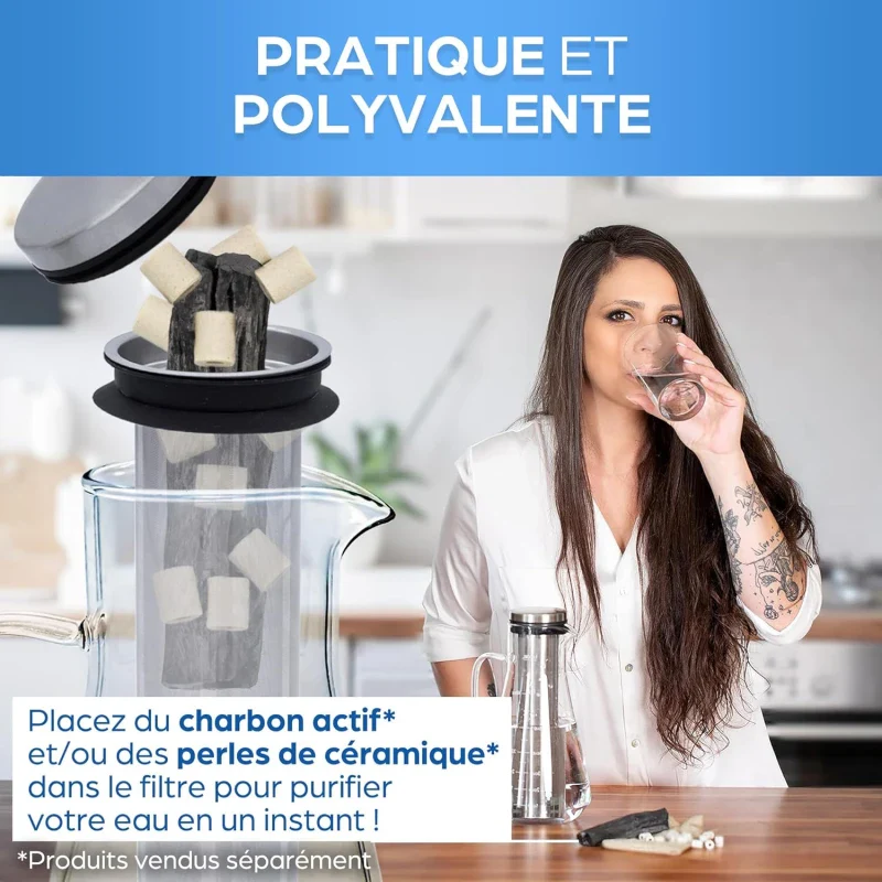 Carafe Infusion Inox à froid 1.6L avec couvercle hermétique - Image 5