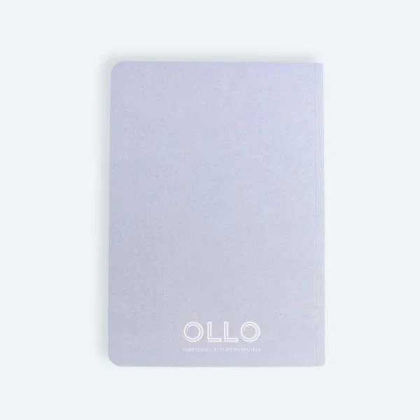 Carnet A5 bleu en papier recyclé certifié - Image 3
