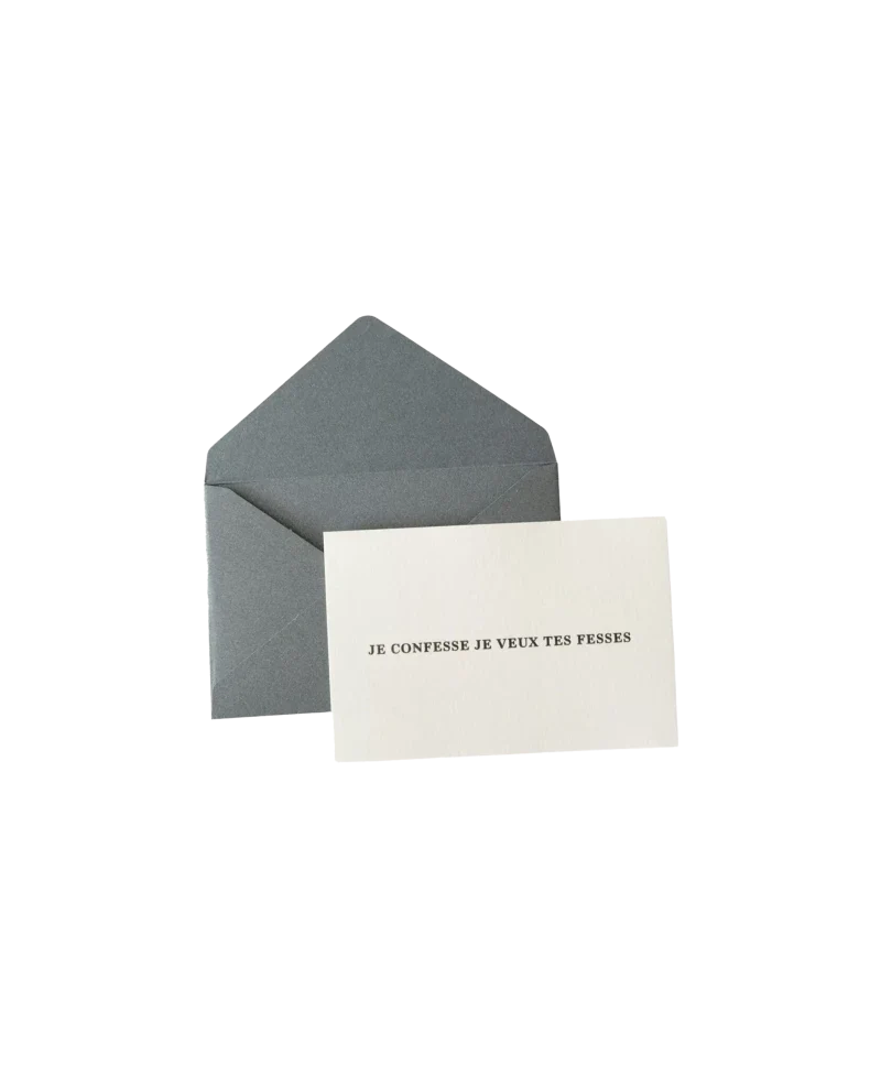 Carte "coquine" - Je confesse je veux tes fesses - Image 2
