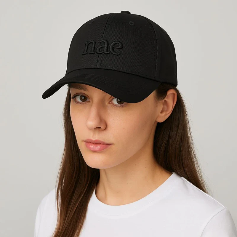 Casquette noire végane en coton bio - Image 4